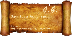 Gyuricza György névjegykártya