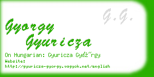 gyorgy gyuricza business card